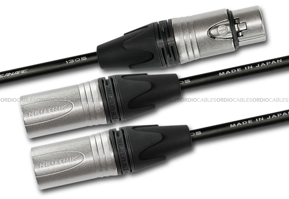 5-Pin Female XLR to Stereo Male XLR Y-Split Cable