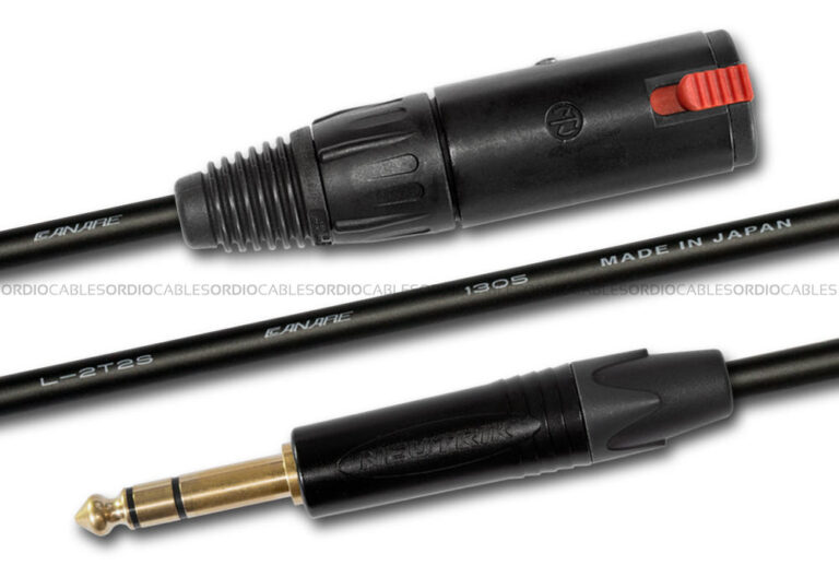 TRS to TRS Extension Cable Black-Gold