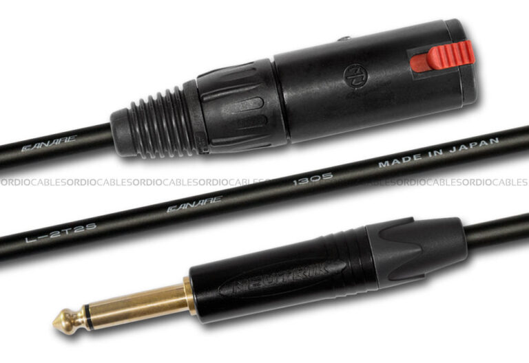 Female TRS to TS Extension Cable Black-Gold