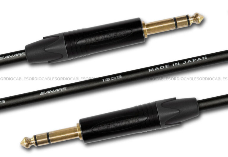 TRS to TRS Balanced Cable Black-Gold