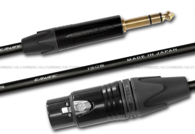 TRS to Female XLR Cable Black-Gold