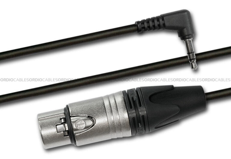 Right Angle 3.5mm TRS Mini Jack to Female XLR Cable
