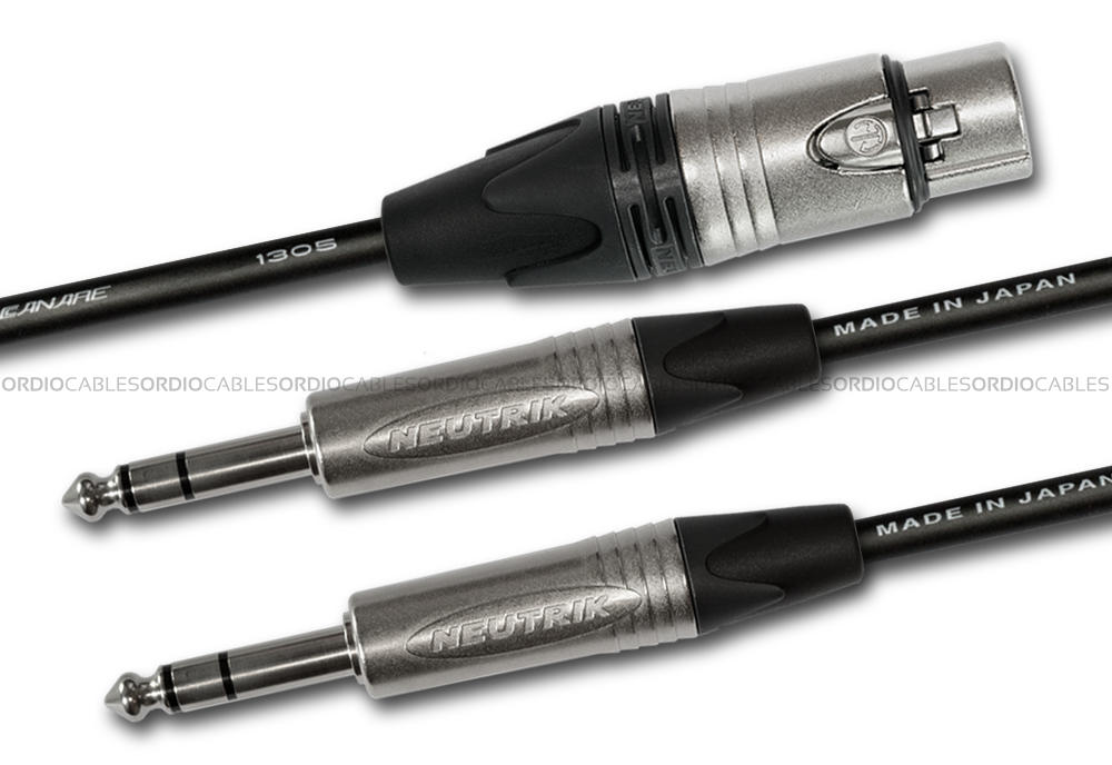 Female XLR to TRS Y-Split Cable