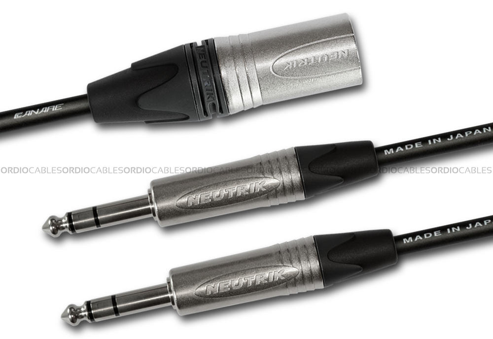 Male XLR to TRS Y-Split Cable