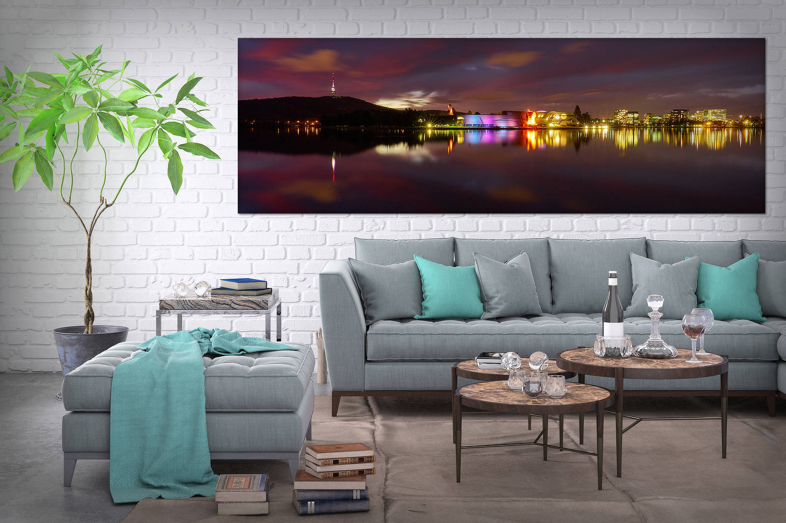 Lake Burley Griffin Reflections Acoustic Art Panel