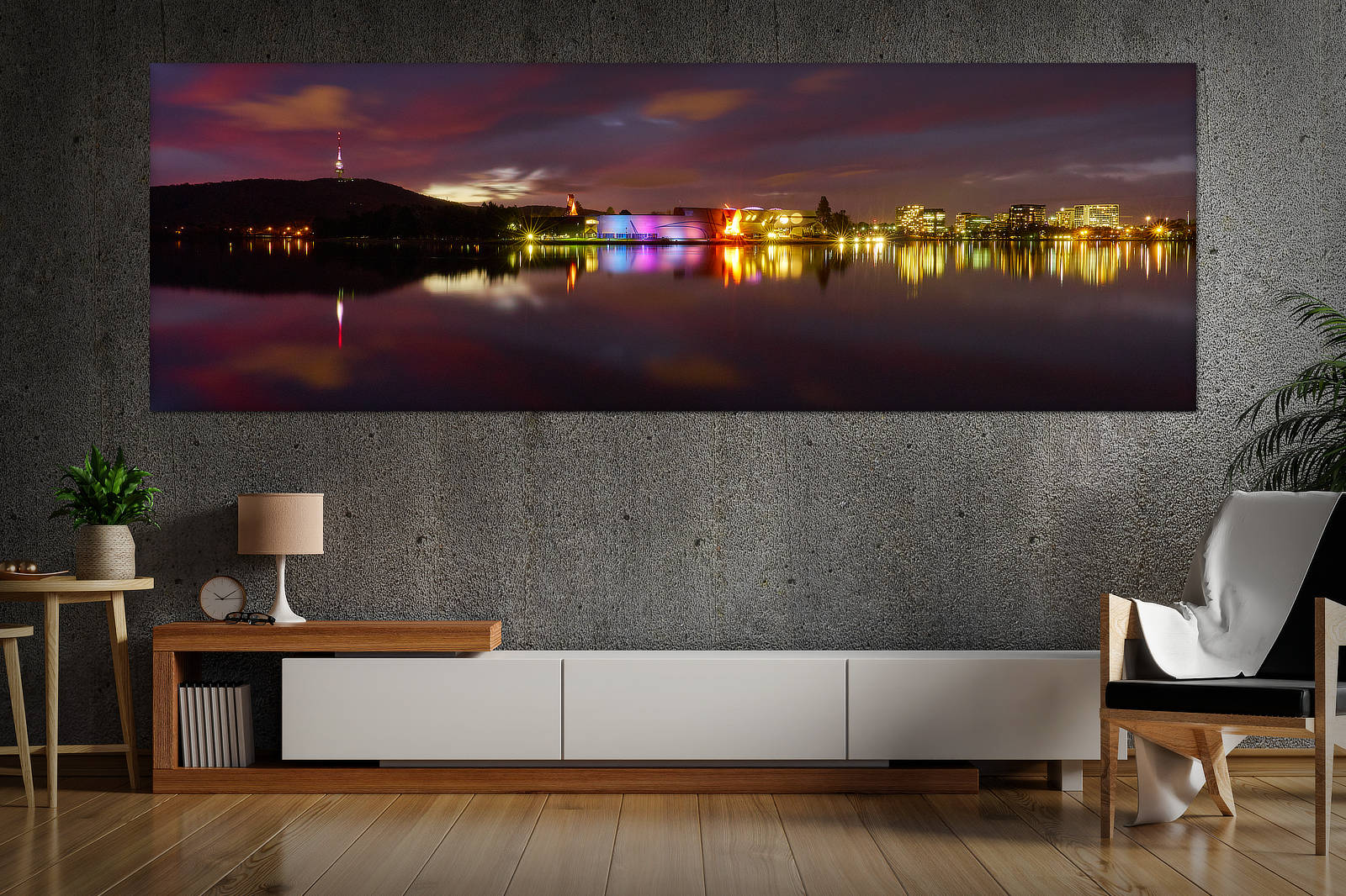 Lake Burley Griffin Reflections Acoustic Art Panel